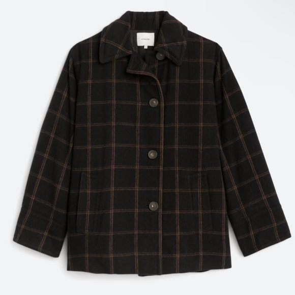 Vince Jackets & Blazers - NWT Vince Plaid Padded Shirt Jacket